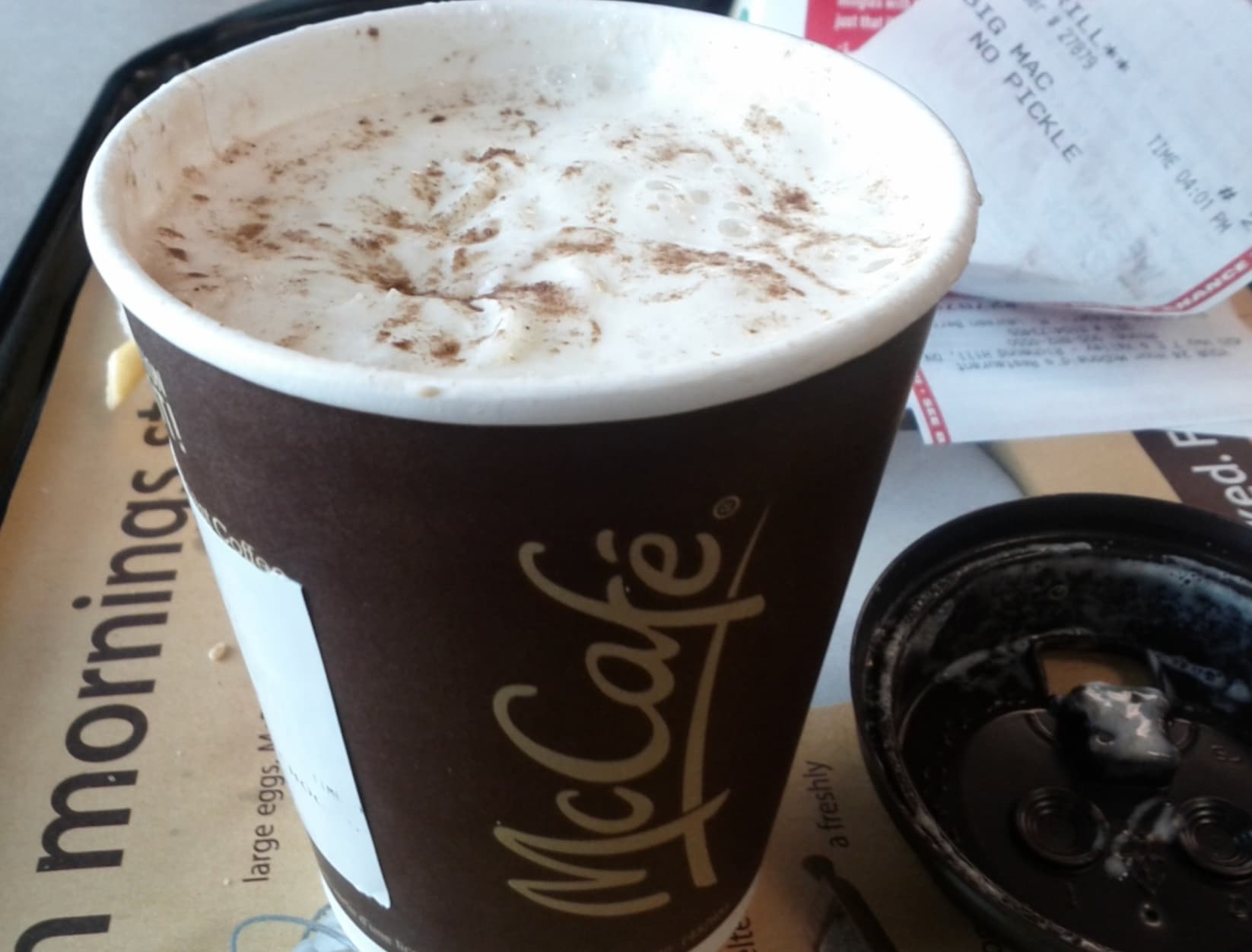 mcdonald's chocolate mccafe - mornings large eggs. all McCafe a freshly Seed Just that Ill Ig Mac No Pickle ed. F Time